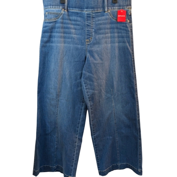 New Spanx Seamed-Front High Rise Wide Leg Jeans Vintage Indigo ..Size 2X - Picture 5 of 12